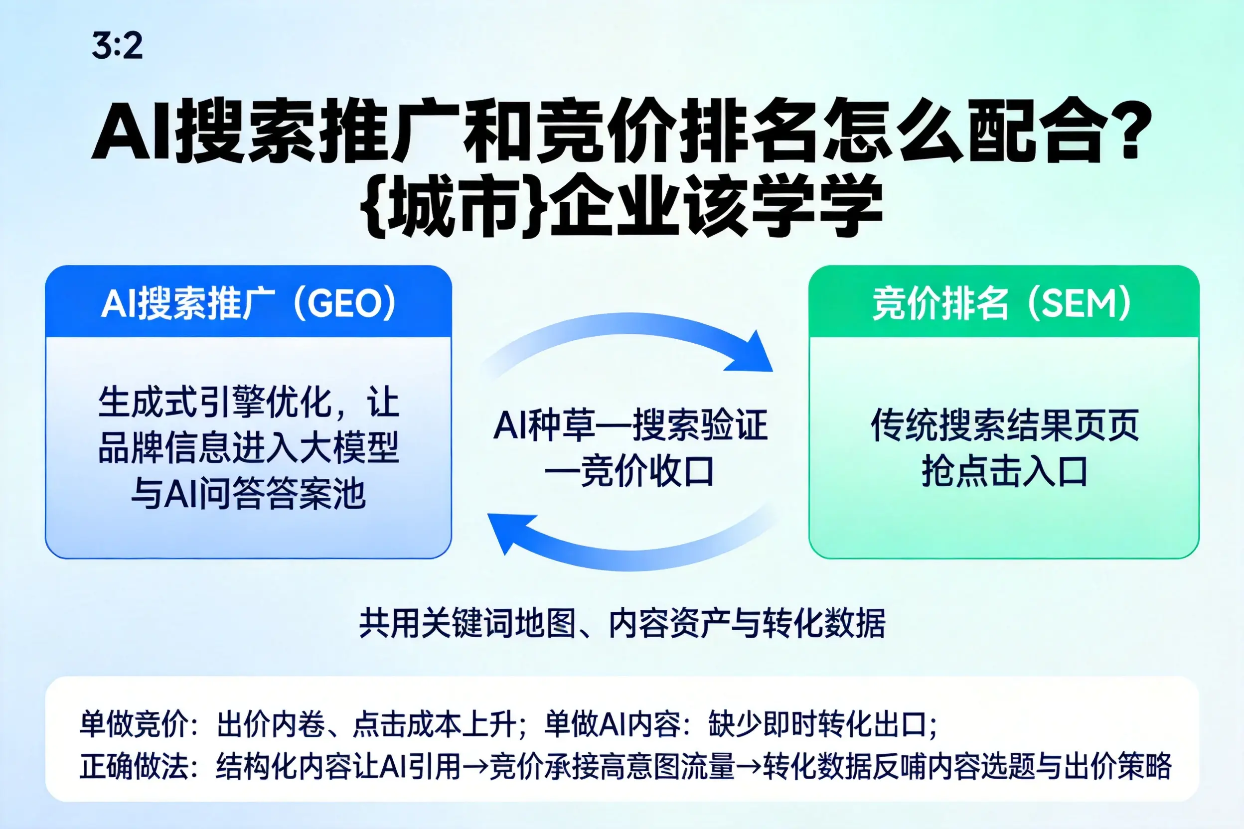 AI搜索推广和竞价排名怎么配合？盐城企业该学学