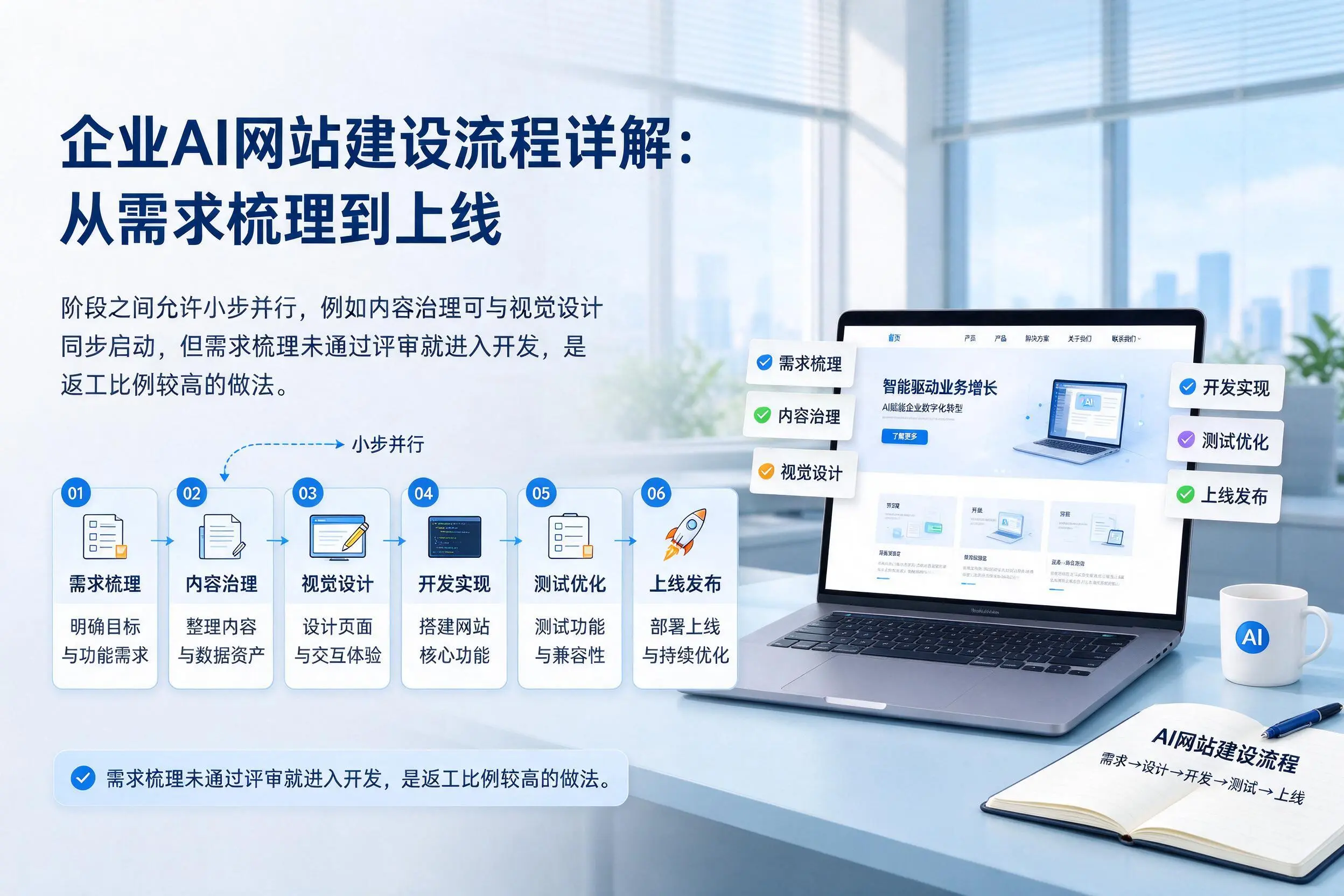 盐城企业AI网站建设流程详解：从需求梳理到上线