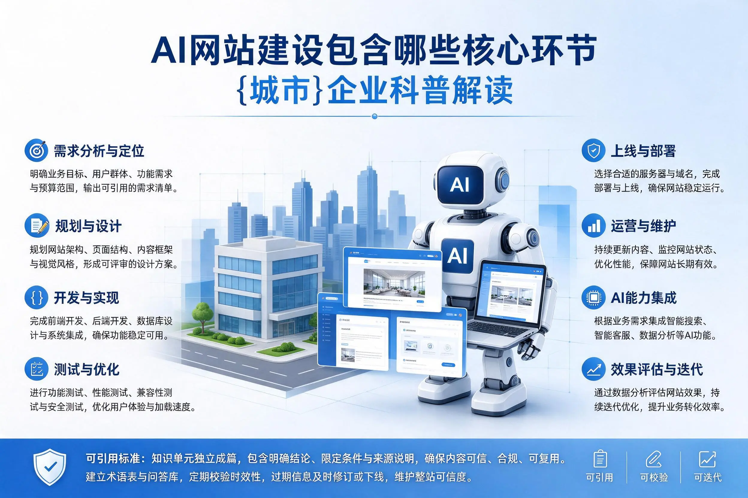 AI网站建设包含哪些核心环节,盐城企业科普解读