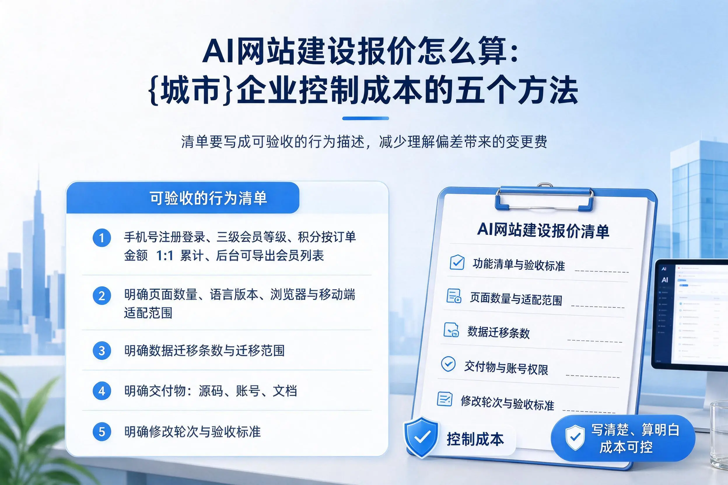 AI网站建设报价怎么算：盐城企业控制成本的五个方法